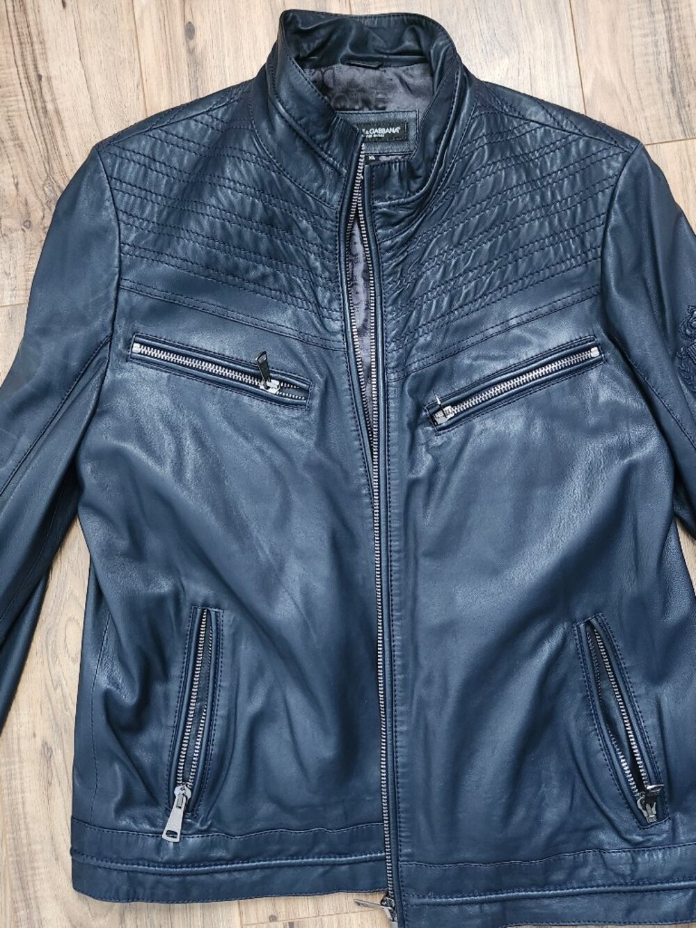 Dolce & Gabbana Black Leather Jacket